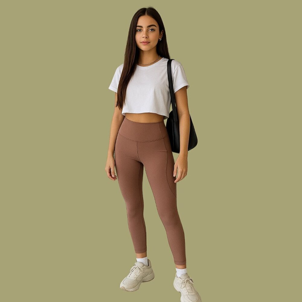 Lululemon High-Rise Seamless Leggings – Terracotta Size 2 (Nulu Fabric)